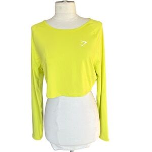 GYMSHARK CROPPED TOP SIZE LARGE ACTIVE/WORKOUT TOP SIZE LARGE